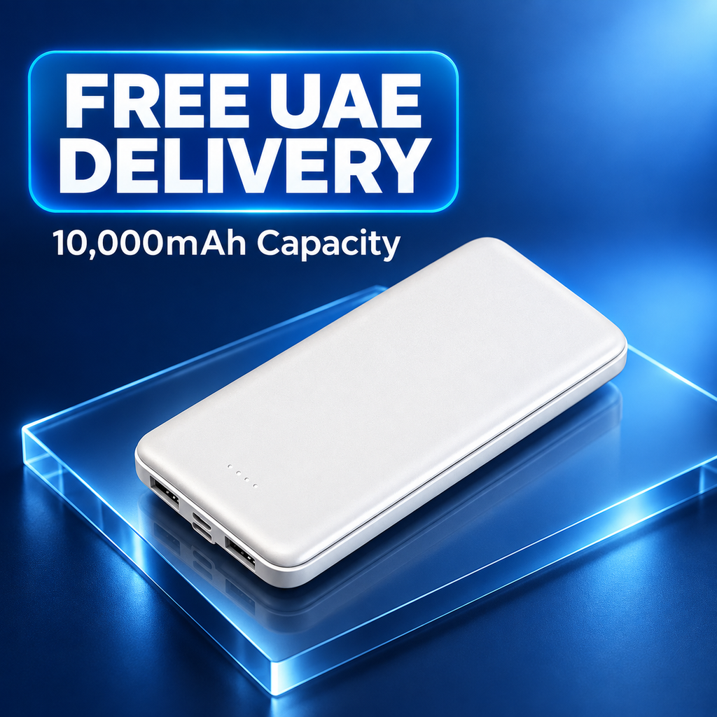 10000mAh power bank capacity feature and FREE UAE DELIVERY