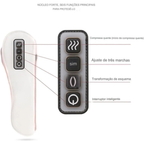 Massage pillow controls: heat, 3 speeds, direction and power
