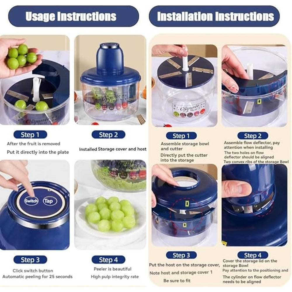 How to use and install the electric fruit peeler