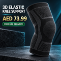 3D elastic knee support hero image with AED 73.99 price and free UAE delivery