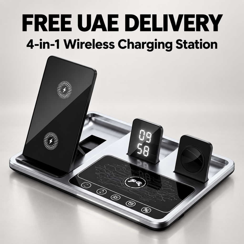 4-in-1 wireless charging station with FREE UAE DELIVERY