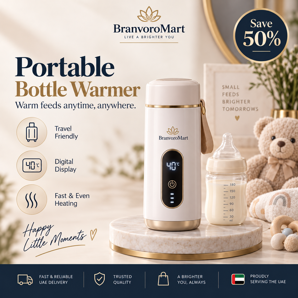 Portable bottle warmer premium product image