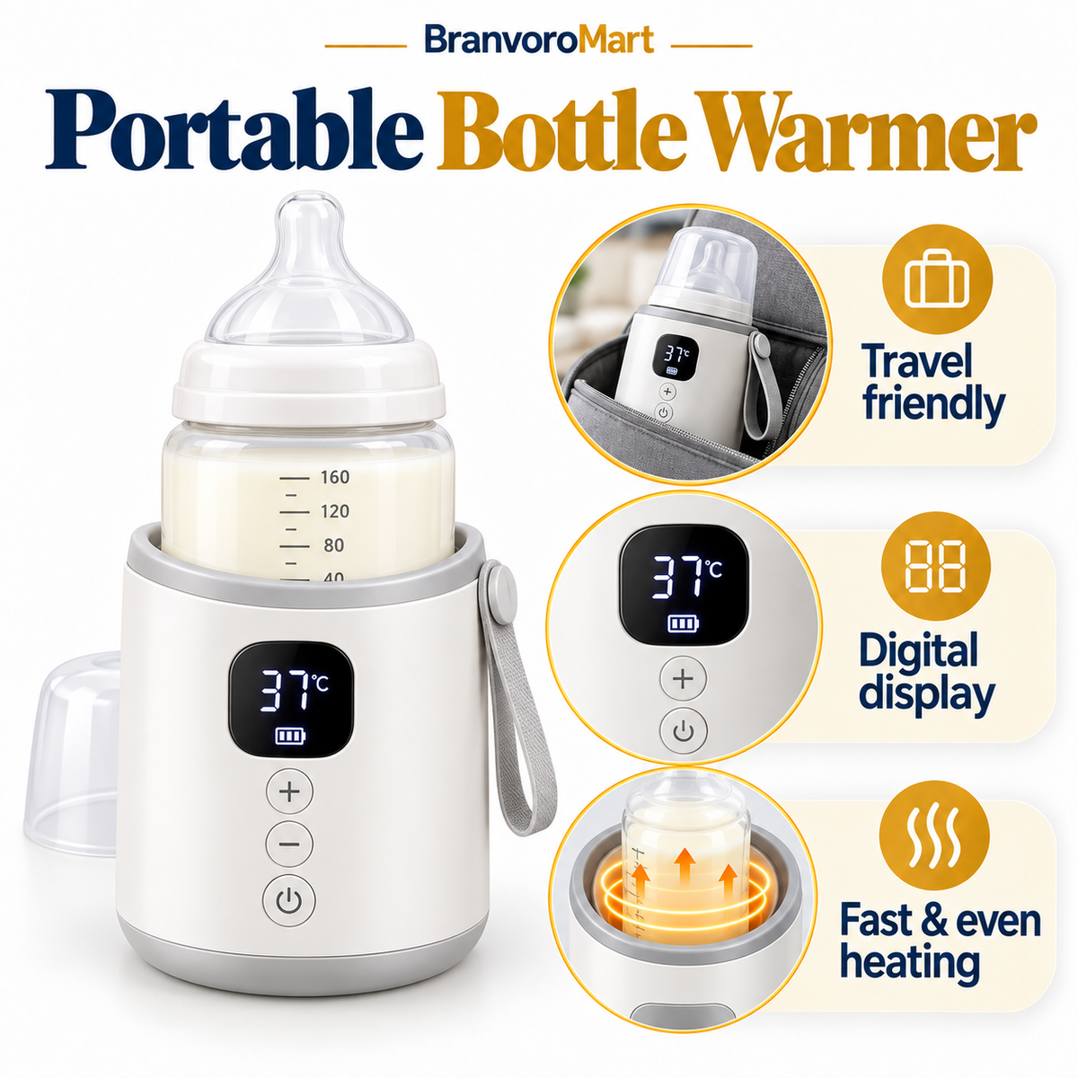BranvoroMart Portable Bottle Warmer