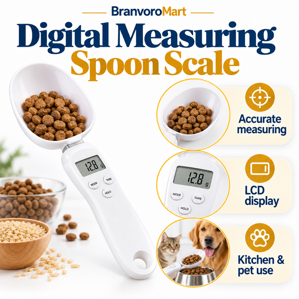 BranvoroMart Digital Measuring Spoon Scale