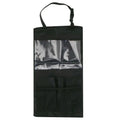 Black car organizer with clear window on a white background