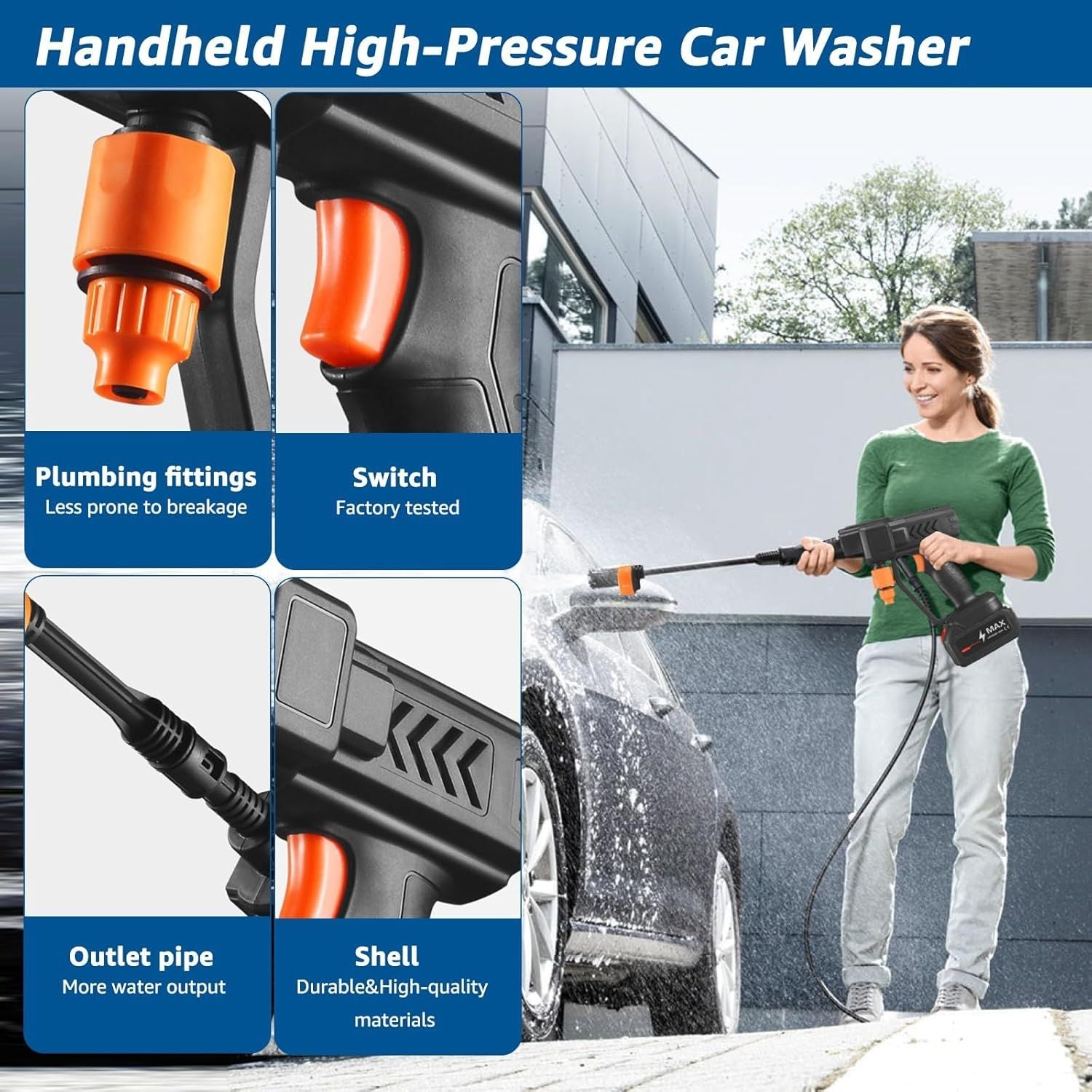 High Pressure Water CLEANING GUN ( Lithium Battery )