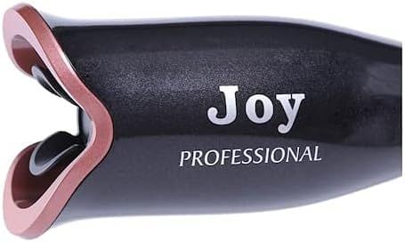 Top view of the Joy Professional hair curler showing its rose gold curling slot