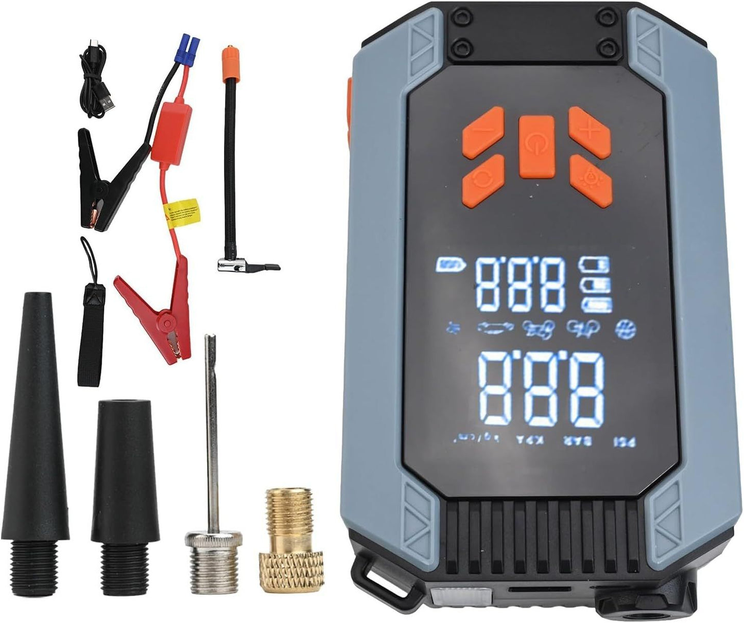 Portable 7200ACA Car Starter with Air Pump Battery Amplifier Power Bank 150 PSI