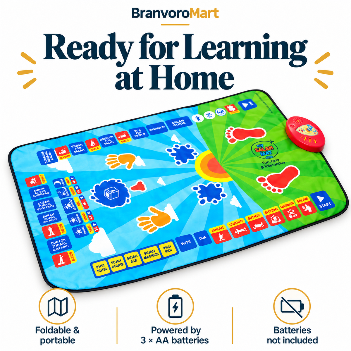 Kids Smart Prayer Mat ready for learning at home