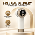 Rechargeable fabric shaver with digital battery display and FREE UAE DELIVERY