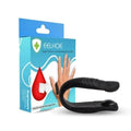Black hand acupressure clip with EELHOE Sugar Control LI4 Acupressure Point Clip packaging on a white background